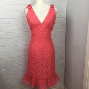 Comfy fully lined upscale dress. Coral color